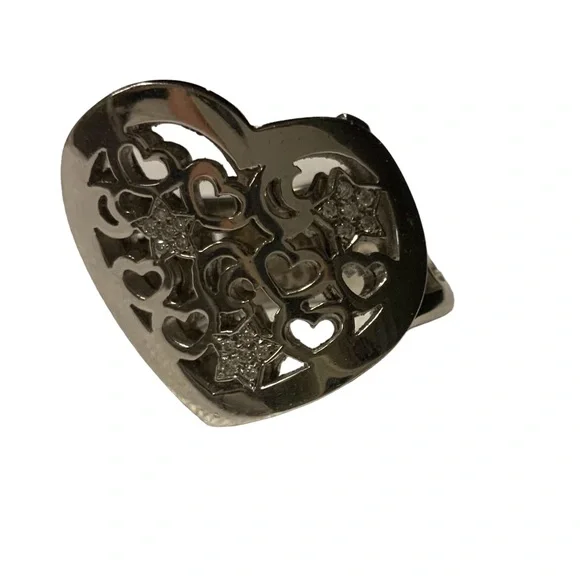 Pasquale Bruni 18K Diamond Amore Heart Celestial Stars Platinum Size 5.75 - 6 - Picture 8 of 12